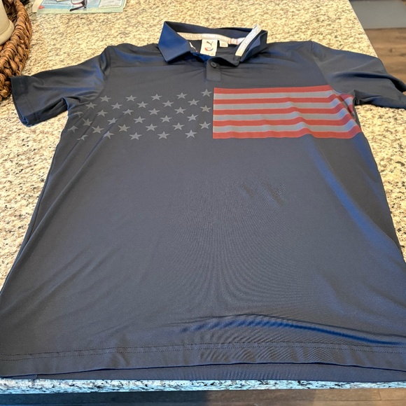 Puma Volition Stars & Bars Golf Polo - Small - Picture 1 of 6